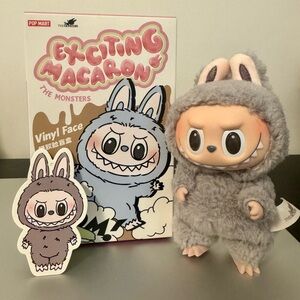 Restock- VIRAL Pop Mart  - Labubu Exciting Macaroon V1 - Sesame Bean